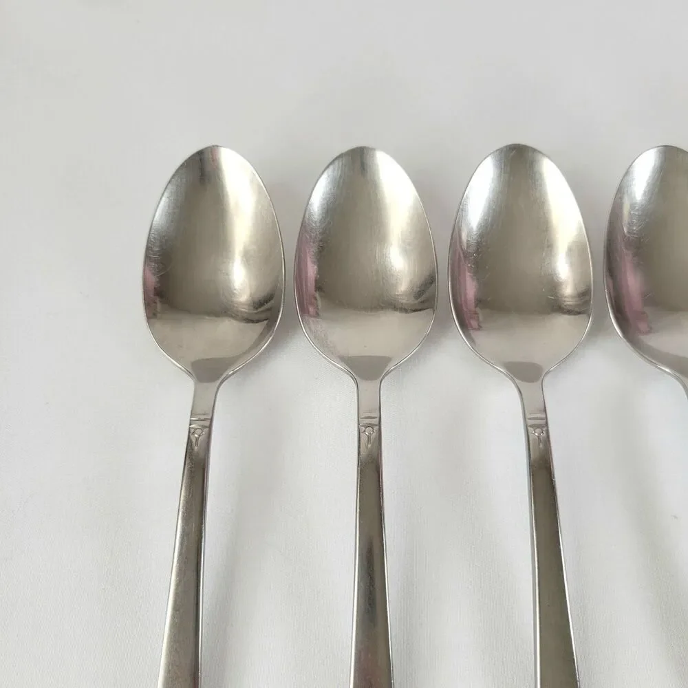 International Silver Rogers Grypsholm Stainless Flatware Set 5 Oval Soup Spoons